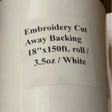Cut Away Embroidery Backing Paper，3.5oz，18 in x 150ft / roll - White