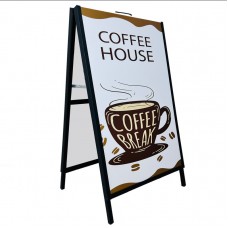 Heavy-Duty Double-Sided Metal A-Frame Sign 24" x 36" 