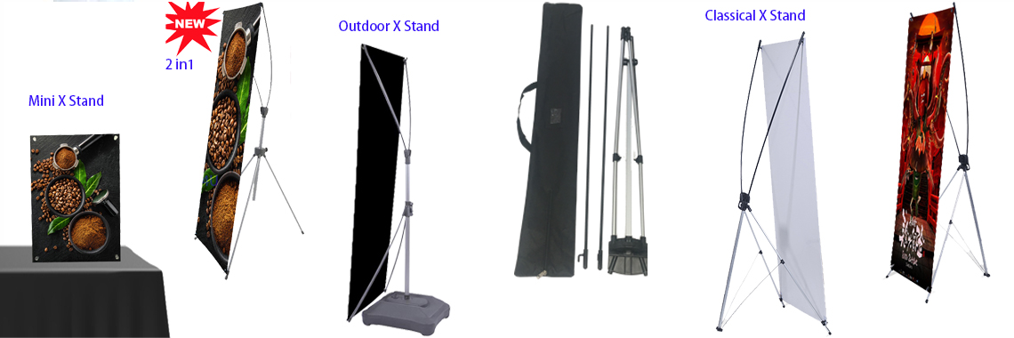 Premium Adjustable Tripod X Banner Display Stand