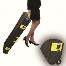 Hard Plastic Carrying Case with wheels --- Inside Dimensions: 38"L x 10½"W x 3 ¾"H