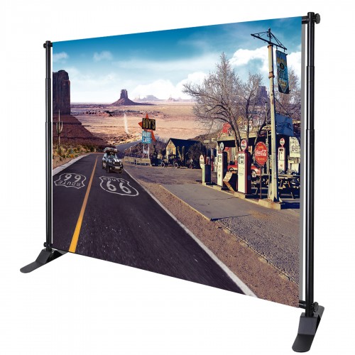 Large Tube Telescopic Adjustable Banner Stand up to 8'x10' 
