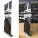 33 ½" x 65~90"（WxH） Deluxe Retractable Banner Stand with Widened Base