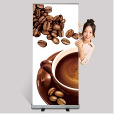 Heavy-Duty Retractable Roll Up Banner Stand 40"W x 72-90"H