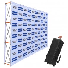 3x4 Velcro Tension Fabric Backdrop Booth Frame Straight Pop Up Display Stand  8'x10'  (HxW)