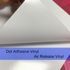 White Dot Adhesive Vinyl (Removable, Bubble-Free) 60"x100 FEET White Dot Adhesive Vinyl (Removable, Bubble-Free) 60"x100 FEET